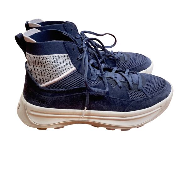 Sorel ONA 503 Knit Mid Sneakers Blue Women's Size 8.5 - Picture 3 of 9